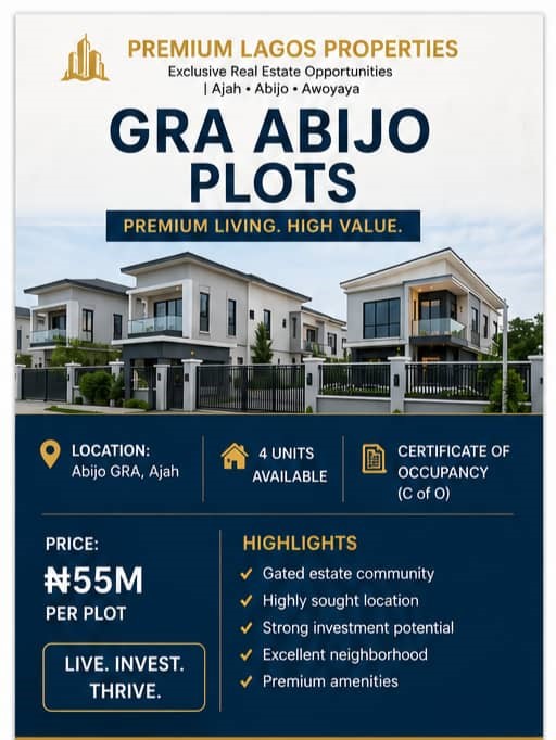 Land for Sale in GRA Abijo Sangotedo Ajah